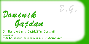 dominik gajdan business card